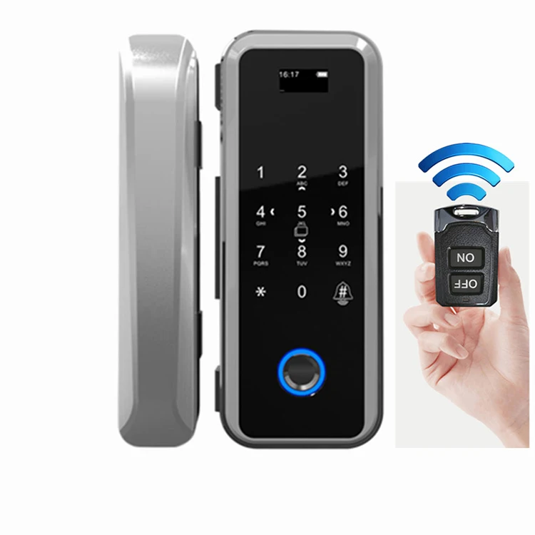 Bilixo tuya APP remote control Electronic smart fingerprint sliding passworddigital internal glass smart door lock