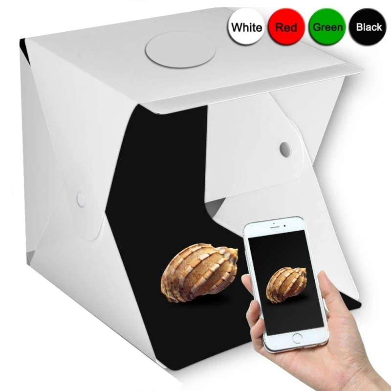 
 30*30 см Профессиональный складной мини-фотосъемка Светодиодная лампа с USB-софтбокс для студийной фотосъемки софтбокс-1 шт. светодиодные панели, 4 цветная оберточная  