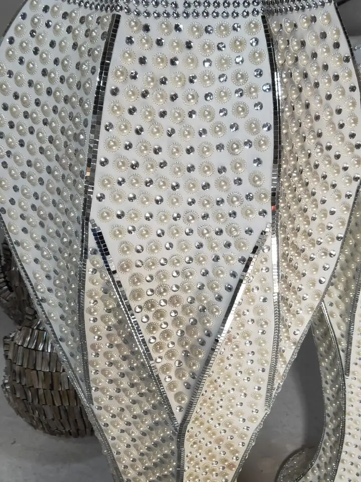 Изысканные Роскошные Алмазные жемчужные украшения ваза из стекловолокна