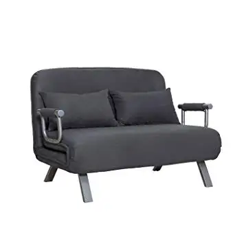 Livingroom Furniture Metal Frame Sofa Cum Bed Leisure Fabric Chair Bed love seat leisure sofa bed  Furniture