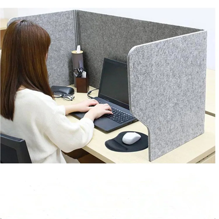 2021 hot sale Anti noise Polyester Acoustic Panels Soundproof PET Acoustic Privacy Screen Partition Office Desk Dividers (1600210933658)