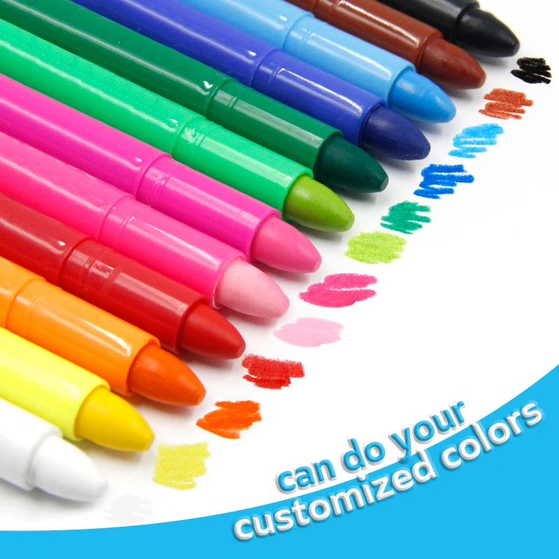 Wholesale Kids Silky Washable Crayon Wax Pencil Set
