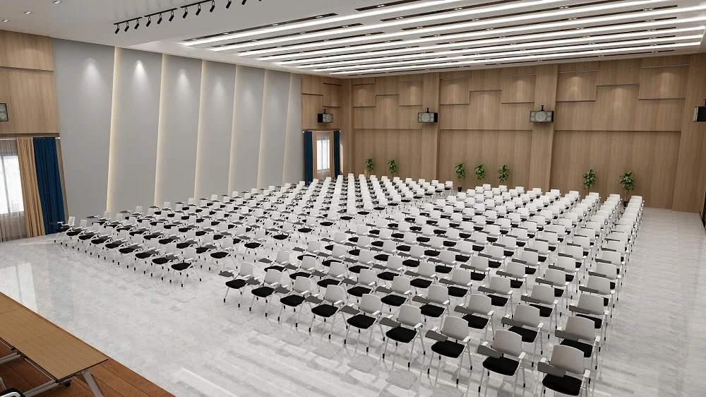 Conference chairs with armrest wheels ergonomic office chair office furniture chair with writing pad