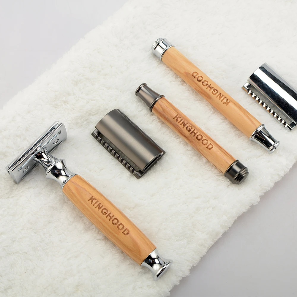 Private Label Razor Brands Best Golden Shaving Razor Set for Wet Shaving