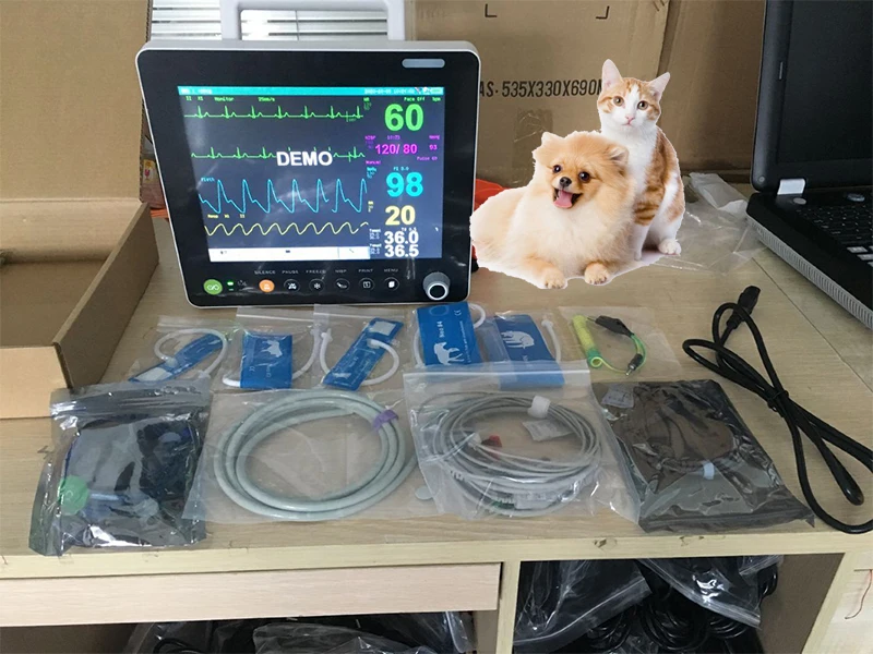 Top 1 portable handheld veterinary use vital Signs multiparameter monitor pets veterinary monitor