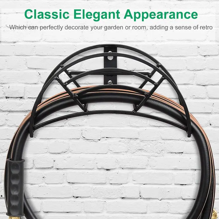 Wall hanging rack car washing storage water pipe rack pipe reel household hose coil unit wall hanging metal pipe winding rack