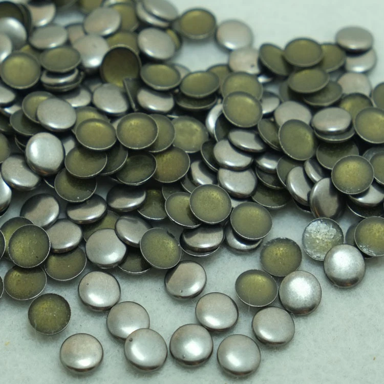 Hot Selling Garment Nailheads Copper Studs Hot Fix Round Convex Dome Bronze Iron On Rhinestuds