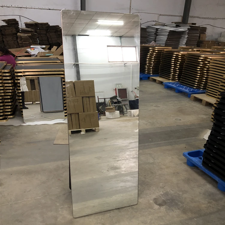 Factory direct wholesale miroir 50 x 150 cm full length floor mirror with shiny aluminium thin frame  wall mirror with holder