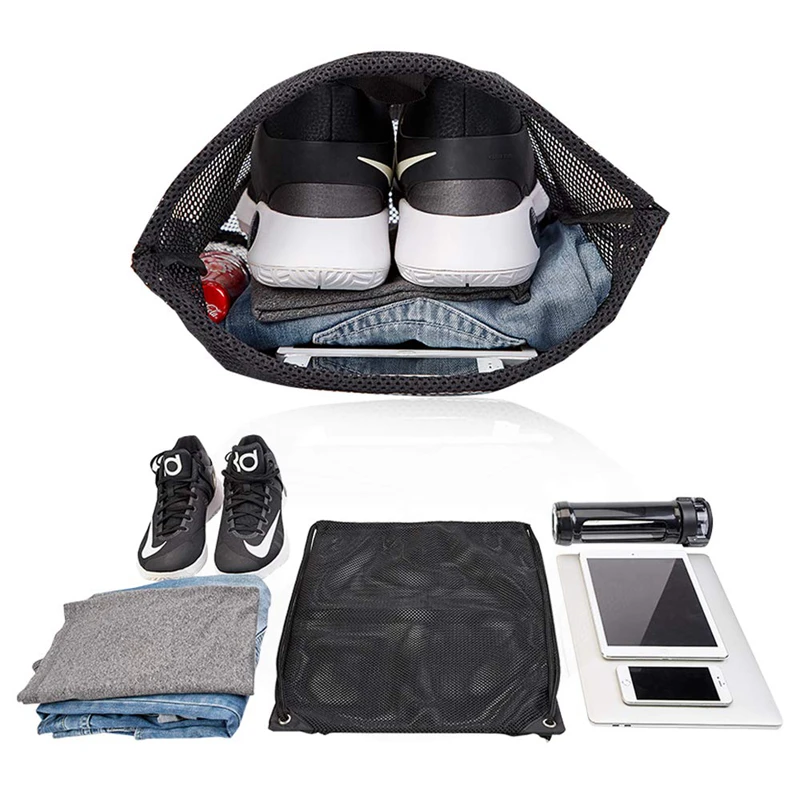 Custom Oxford Mesh Drawstring Backpack for Sports Beach Swimming Shopping Bagpack Outdoor Shoulder Back pack Draw string Bags