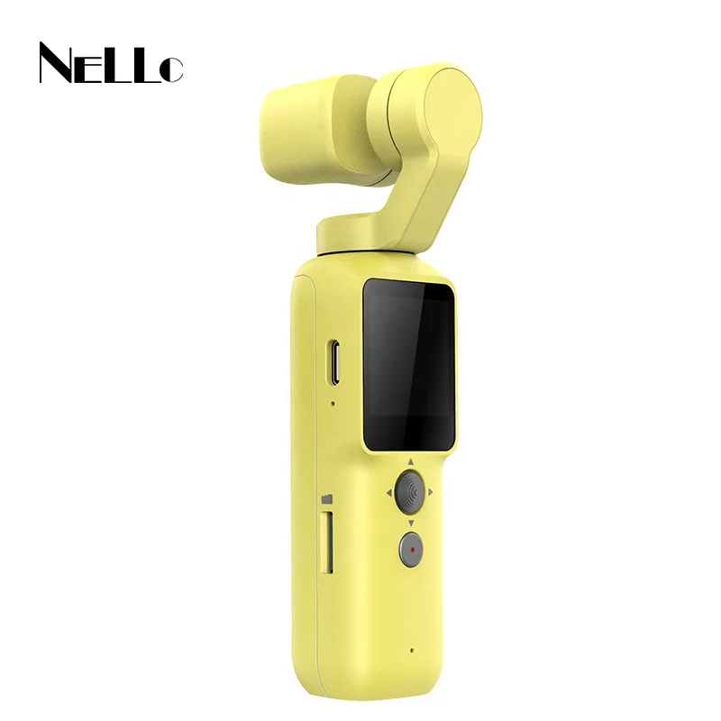 Best selling high quality face detection gimble palm digital wifi pocket camera 4k