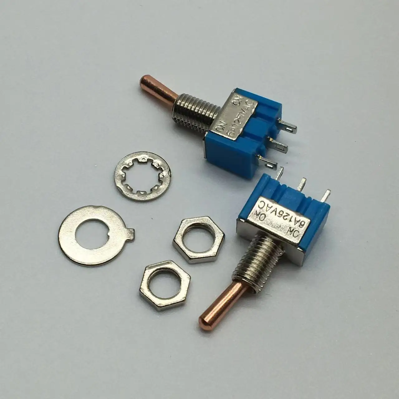 Mts-202 6 Pin Toggle Switch On-on 6a 125vac Mini Toggle Switch Brass