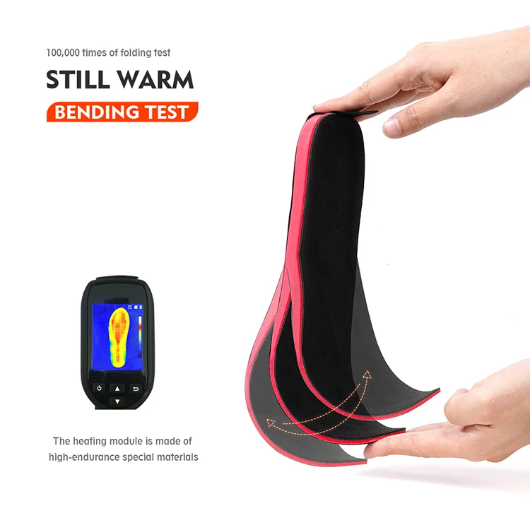 Carbon Fibre Electric Battery Powered Rechargeable Usb Warm Remote Control Wireless 3.7V Heated Insole
