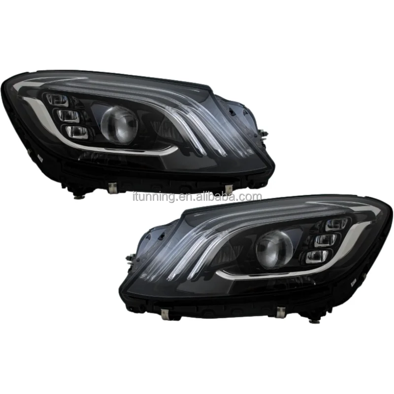Upgrade Facelift Conversion S63 S65 AMG full body kit set for Mercedes Benz S class 2014 plus headlight headlamp