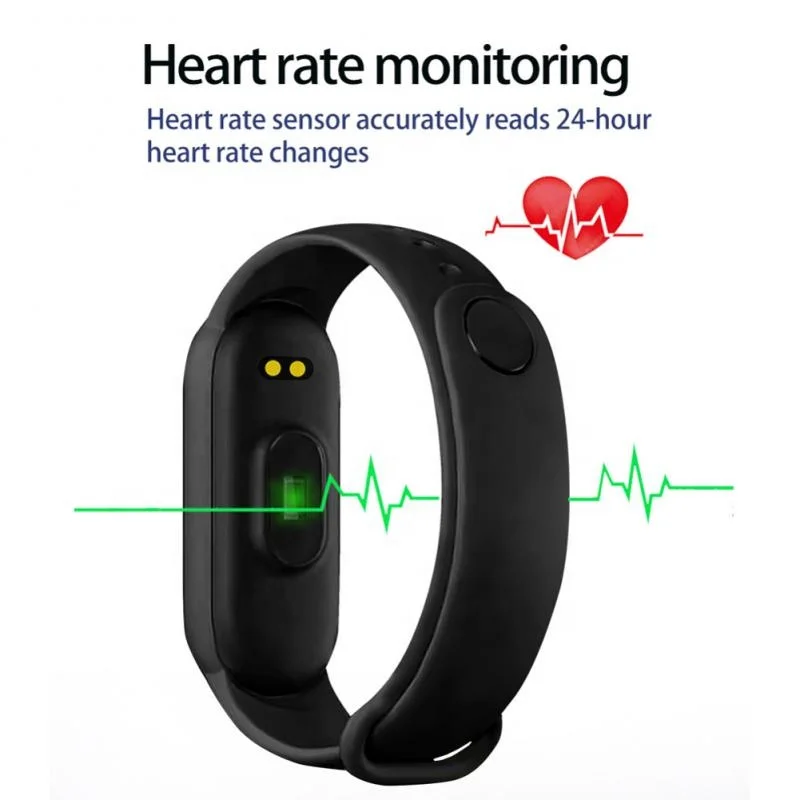 WFUN M6 Smart Bracelet Heart Rate Health Monitor Fitness M6 Smart Watch Band  For Men Fitness  M6 Bracelet Tracker