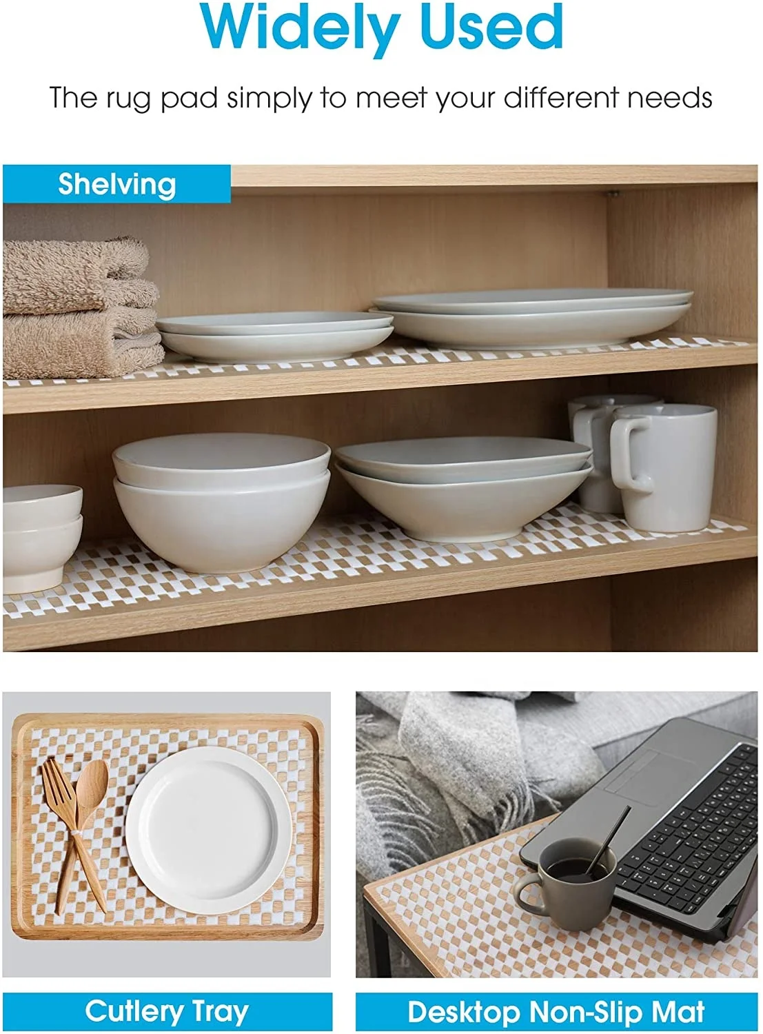 High Quality Anti Skid Carpet Mat 2 x 3 Ft Extra Thick Gripper Pad Protective Cushioning Pad Non-Slip Rug Pad Gripper