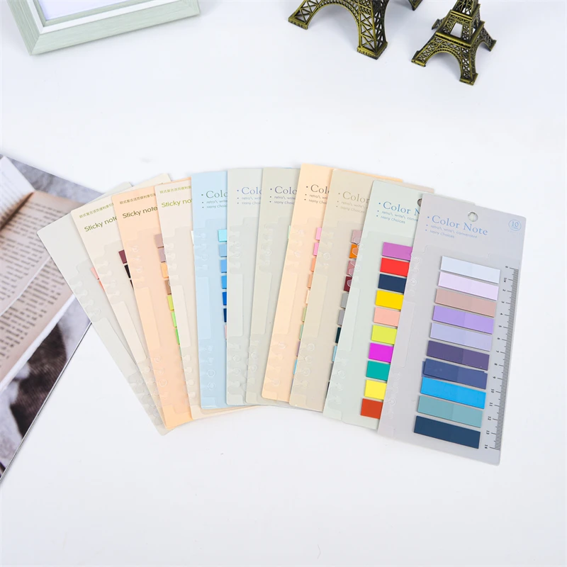 Fluorescent Pet Strip Arrow Memo Sticky Notes Repositionable Color Page Markers Books Index Tabs Annotation Tabs for School