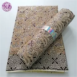 Exclusive Heavy Embroidery Work Velvet Shawl Prints Fabric Cotton Wax Manufacturer African Sequins Embroidery Fabric