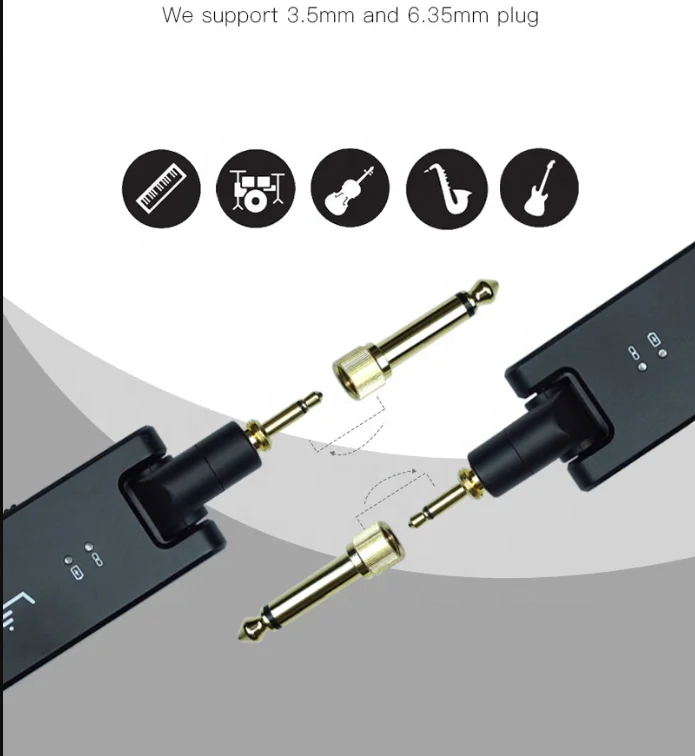 Wholesale cheap price OEM custom Instrument wireless receiver transmitter 2.4G Guitar wireless transmission system