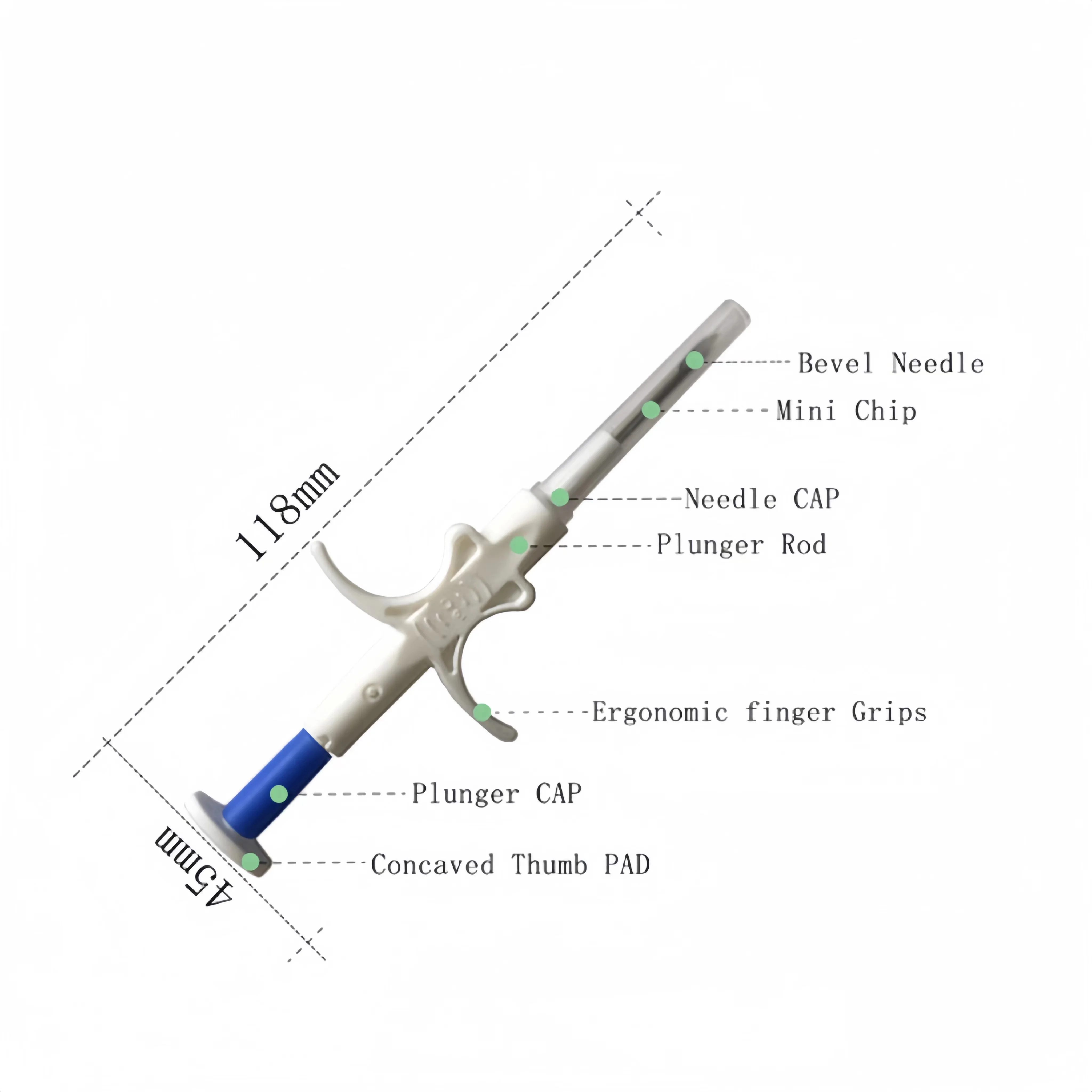 Universal ISO 134.2khz  microchip rfid glass capsule tag 1.25*7mm animal pet microchip and syringe