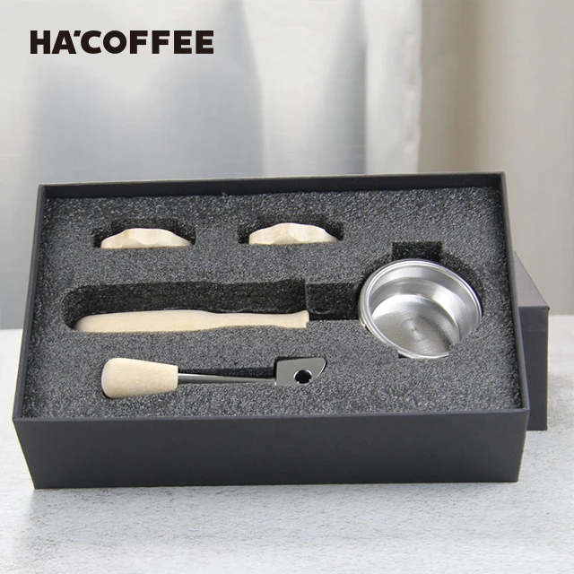 Machine Blackood Bottomless Portafilter Universally Wooden Modification Parts Espresso Accessories coffee portafilter set