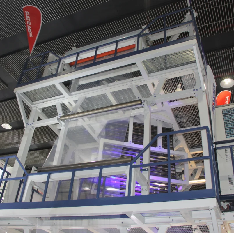 Factory Supply Film Machine Plastic Hdpe Ldpe Lldpe Three Layer Film Blowing Machine