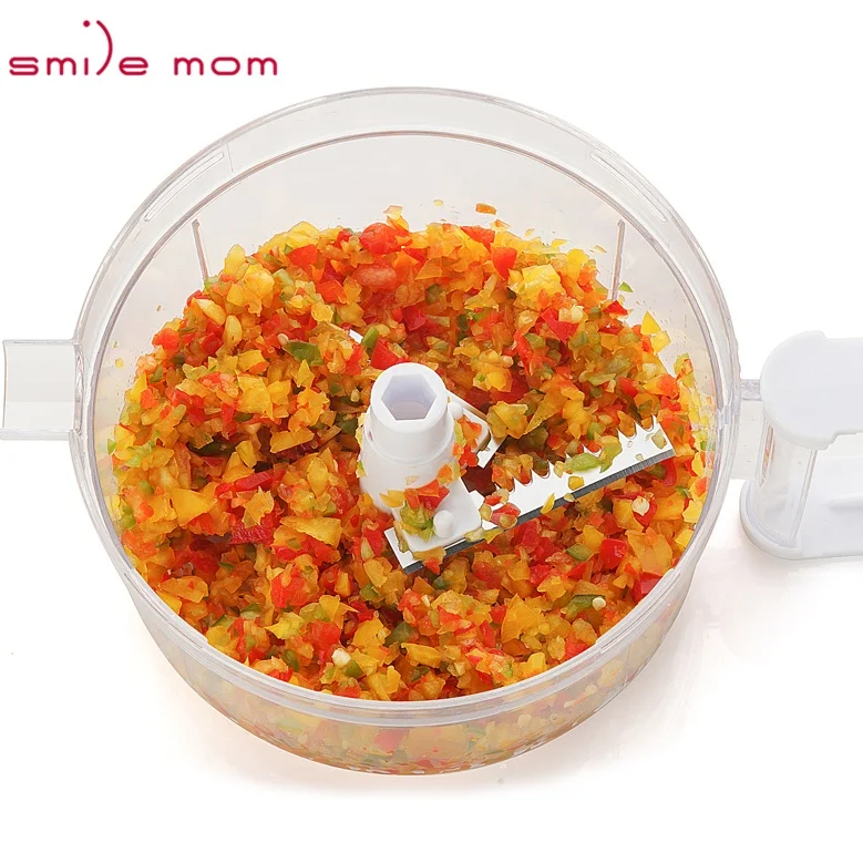 Smile mom 4 in 1 Multi Food Processor 1.15L Mix & Separator Egg - Vegetable Dryer - Quick Hand Chopper Through Rotating Handle