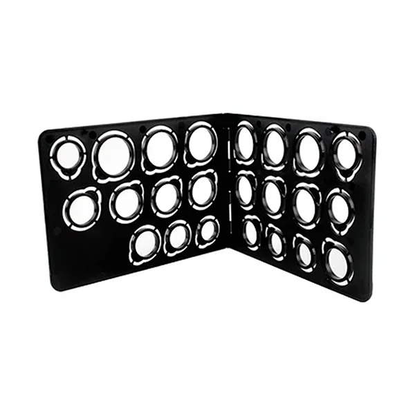Ring Design Custom Tool US Folding Ring Sizer Set 23pcs Black Plastic Rings for Accurate Customer Measurements Sizes 2.5 to 14