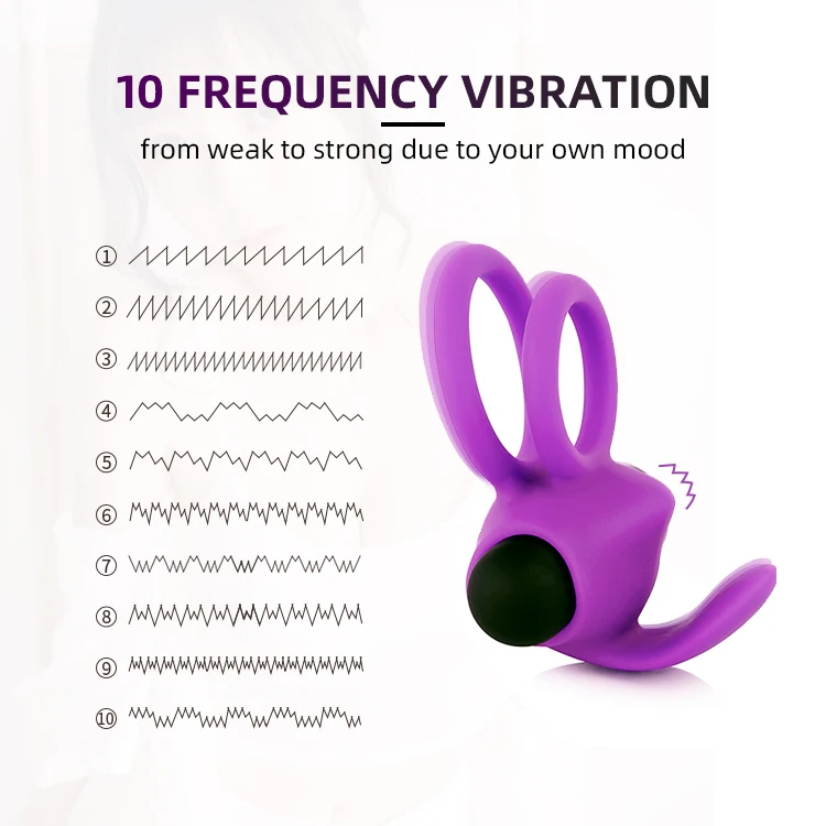 Remote Control Vibrating Dual Cock Rings prostate massager Cock Ring male cock ring vibrator