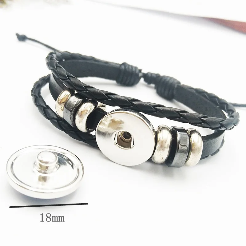 Hand Woven Leather Luminous Bracelet Men Women12 Zodiac Sign Black Bracelets Jewelry