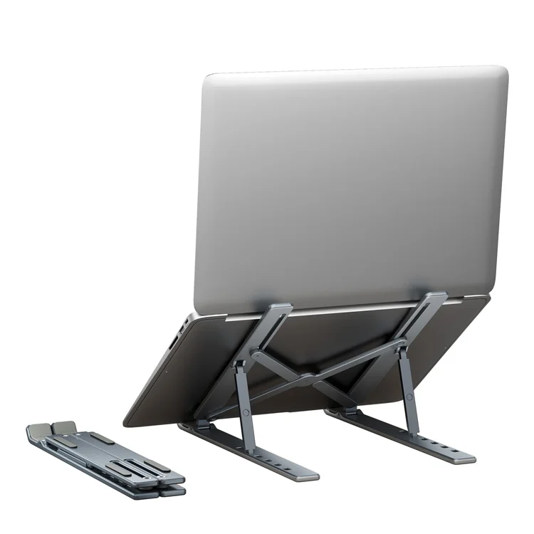 Portable flexible foldable abs notebook laptop stand adjustable heigh folding laptop stand creative abs of plastic