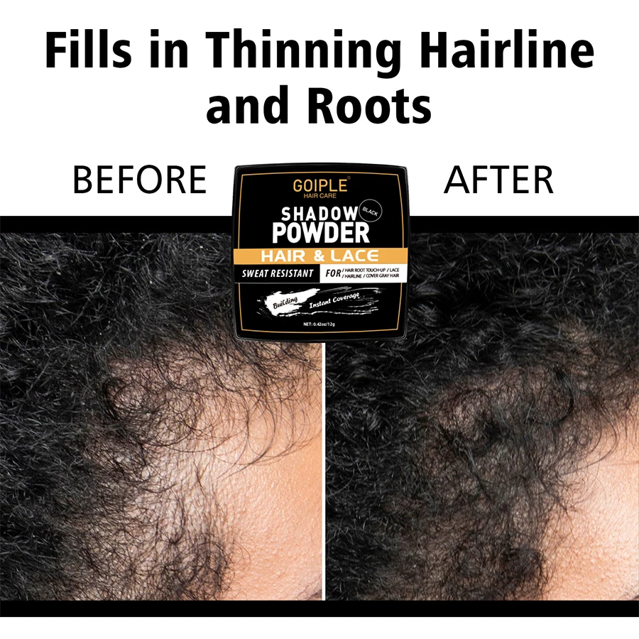 Customized Waterproof Hairline Shadow Powder Immediacy Fluffy Hair Building Fibers For Eyebrows Beard Line Hair Lose Concealer