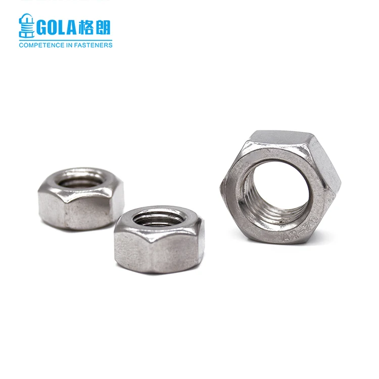DIN934 A2 A4 70 M12 Stainless Steel Hex Nut Metric Fastener SS304 Hex Nut