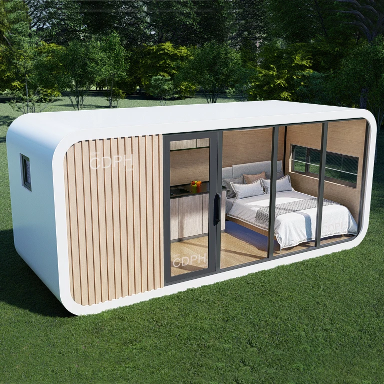 20/40ft Prefab Cabin Houses Garden Living Container Homes Apple Cabin