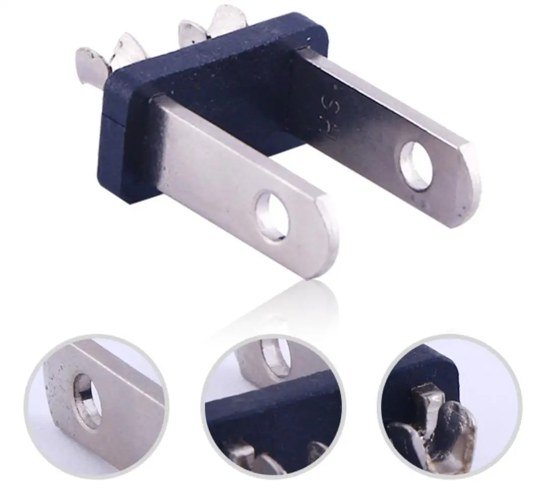 High quality fast delivery USA Standard 2 flat pins plug socket inner frame / US 2 pins flat plug insert