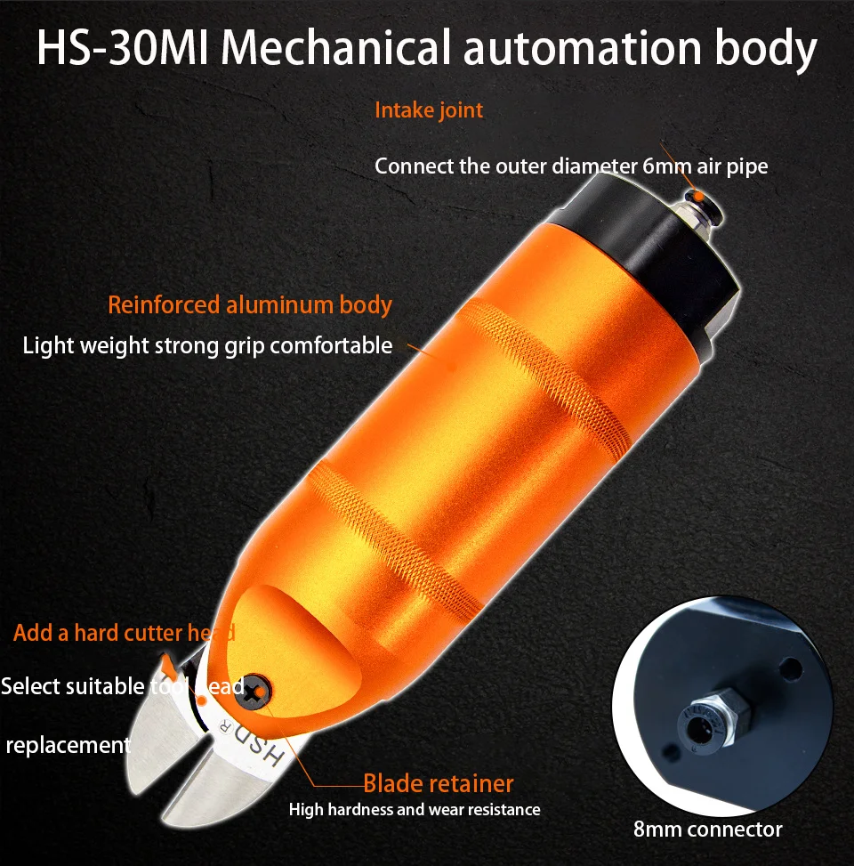 Pneumatic Scissors Air Shears with S7P Cutter Head for Copper Iron Stainless Steel Wire Cutting Tool Pneumatic Cylinder Scissor