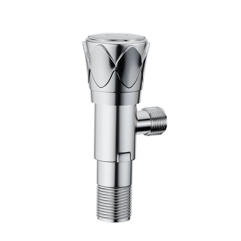 Jinhaoli bathroom chrome plating brass angle valve 1/2 3/4 3/8 customized double angle valve bidet