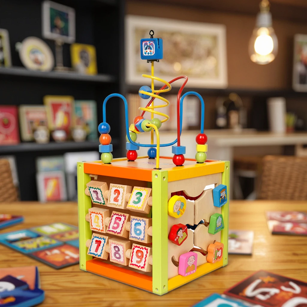 YF-D2878 Wholesale Educational Popular Multifunction Wooden Bead Maze Toy for Kids