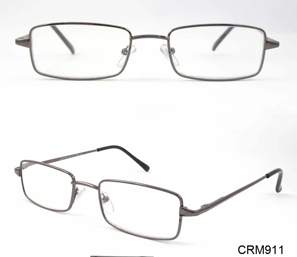 Classic Retro Men Small Metal Rectangle Frame Presbyopia Eyeglasses Reading Glasses