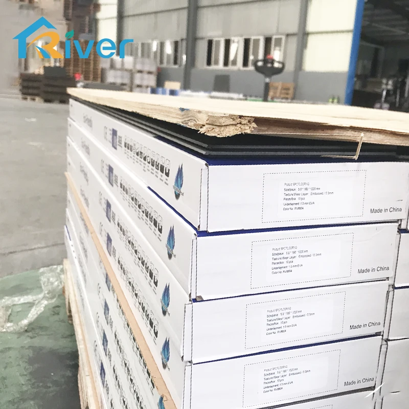 waterproof I4F Click virgin material  vinyl flooring  Stone Plastic Composite  flooring 4/5mm