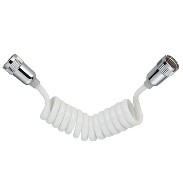 White toilet bidet sprayer shattaf telephone line scalable pipe  flexible PE  hose