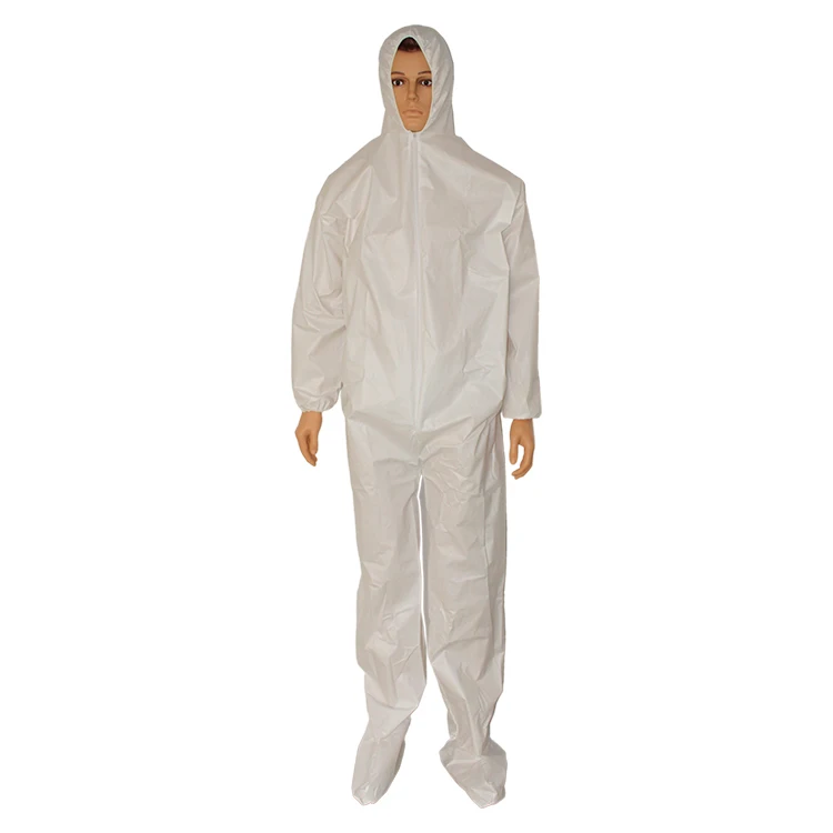 35Gsm 40Gsm 45Gsm 50Gsm Pp Disposable Polypropylene Nonwoven Coverall Protective Medical Suit Overall For Industry Coverall