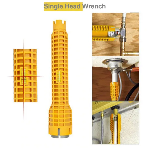 
Hot Sell Multi-function Wrench Tool Faucet And Sink Installer One Head Adjustable Water Pipe Spanner 