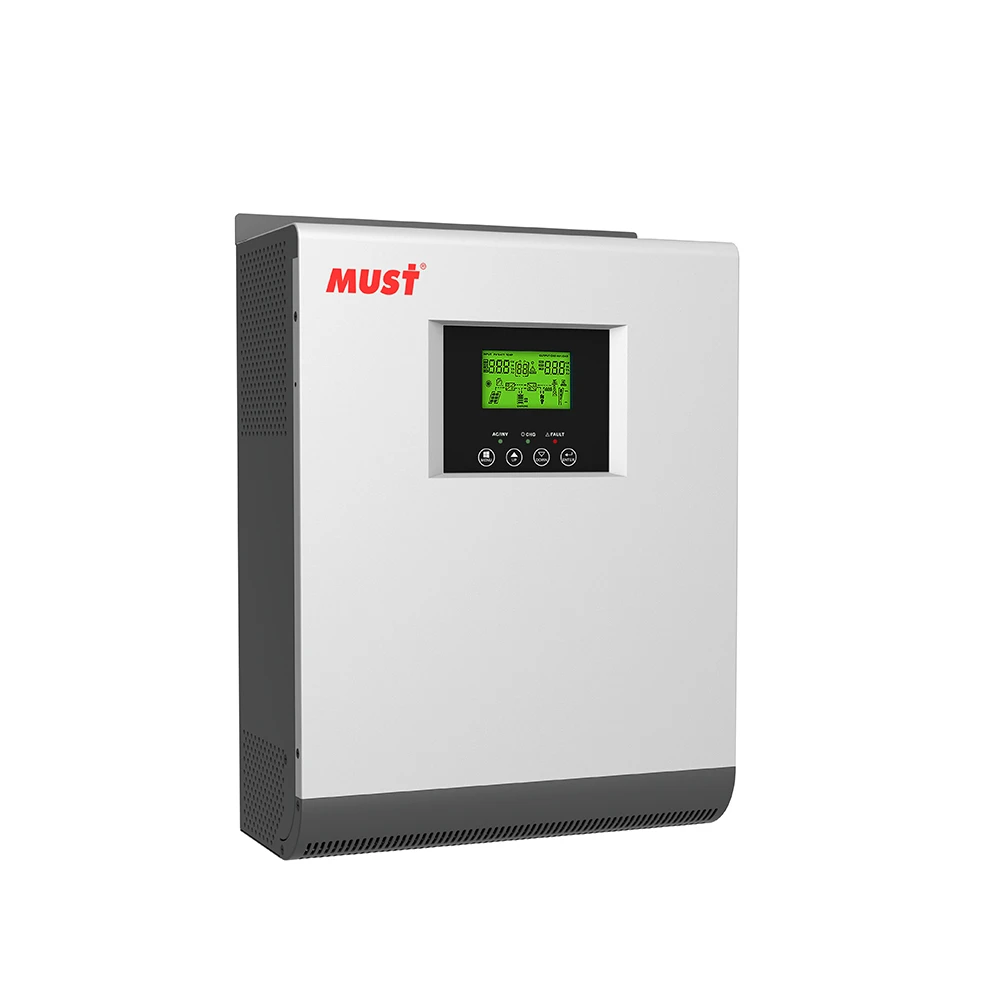MUST pv1800 dc 24v 3kva 2400w hybrid solar inverter with 60A MPPT solar charge controller inversor onduleur solaire