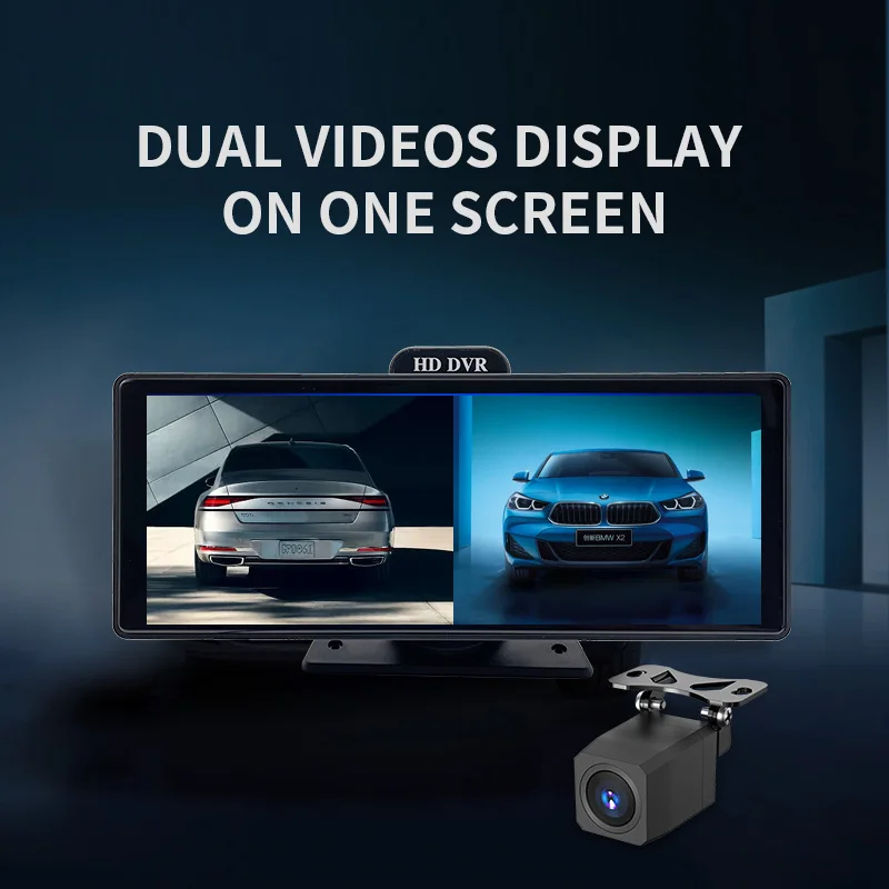 4K Touch Screen Car Player Front and Rear Dash Cam BT Wireless Carplay Android Auto Carplayer for Car