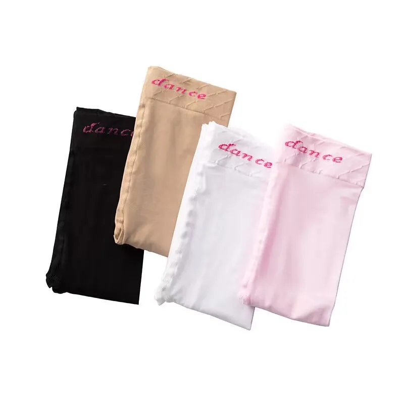 Wholesale Kids Pantyhose Ballet Dance Tights Fashion Letter Solid Color Velvet Students Girls Stockings Pantyhose