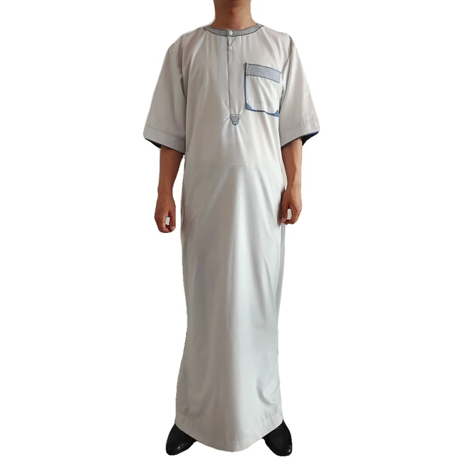 Loose fashion muslim abaya comfortable and breathable Islamic clothing mens robes men elegant