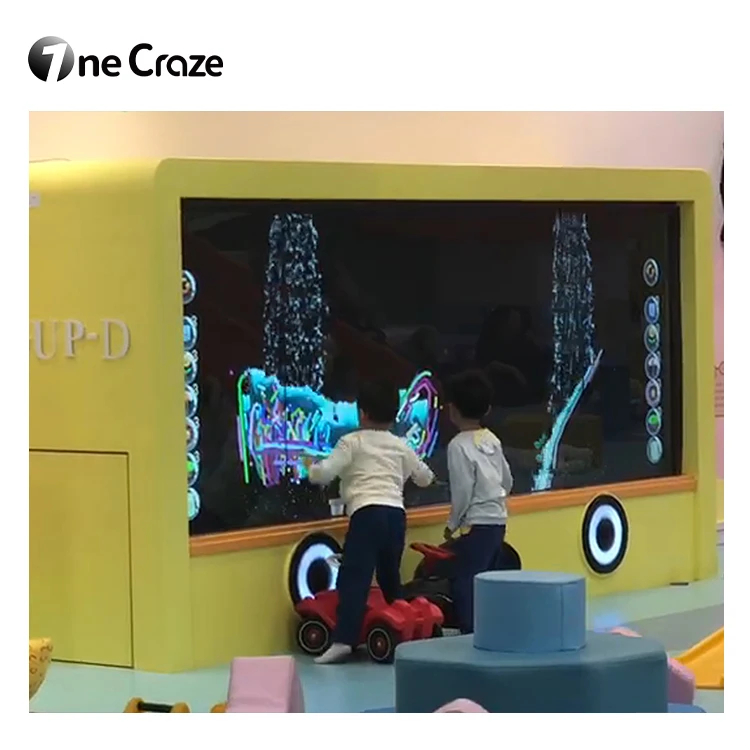 Educational Touch Screen Fantasy Flowing Virtual Water Interactive Wall Interactive For Kids