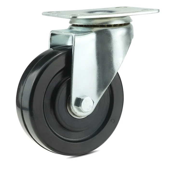 Wholesaler OEM 75mm medium duty Double Bearing Esd Caster Wheels with plate