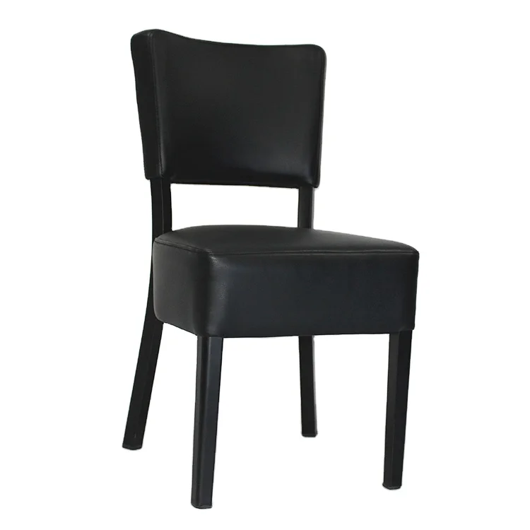 Cafes Restaurants and Hotel event banquet black PU leather upholstered dining chairs