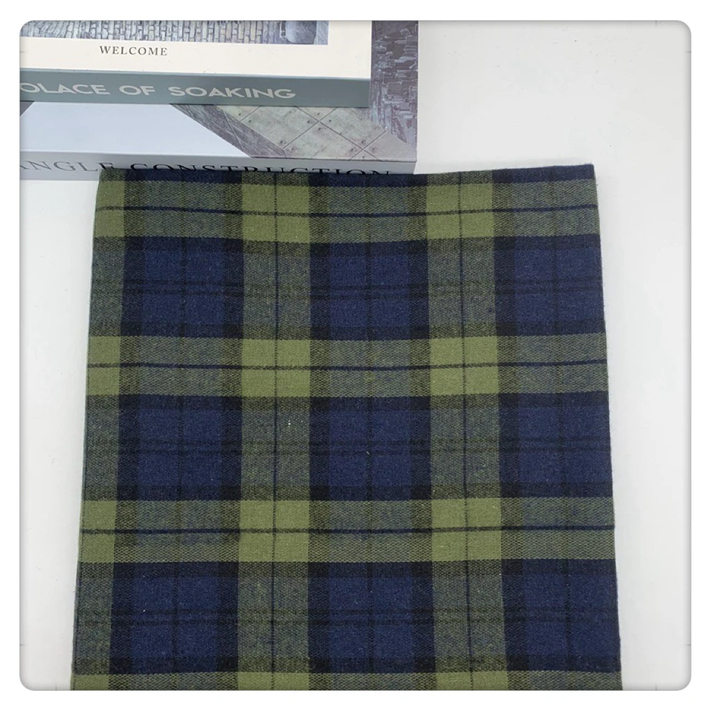 21s cvc yarn dyed plaid check 180gsm 100% cotton yarn dyed custom flannels  Twill Woven Flannel Fabric for Coat
